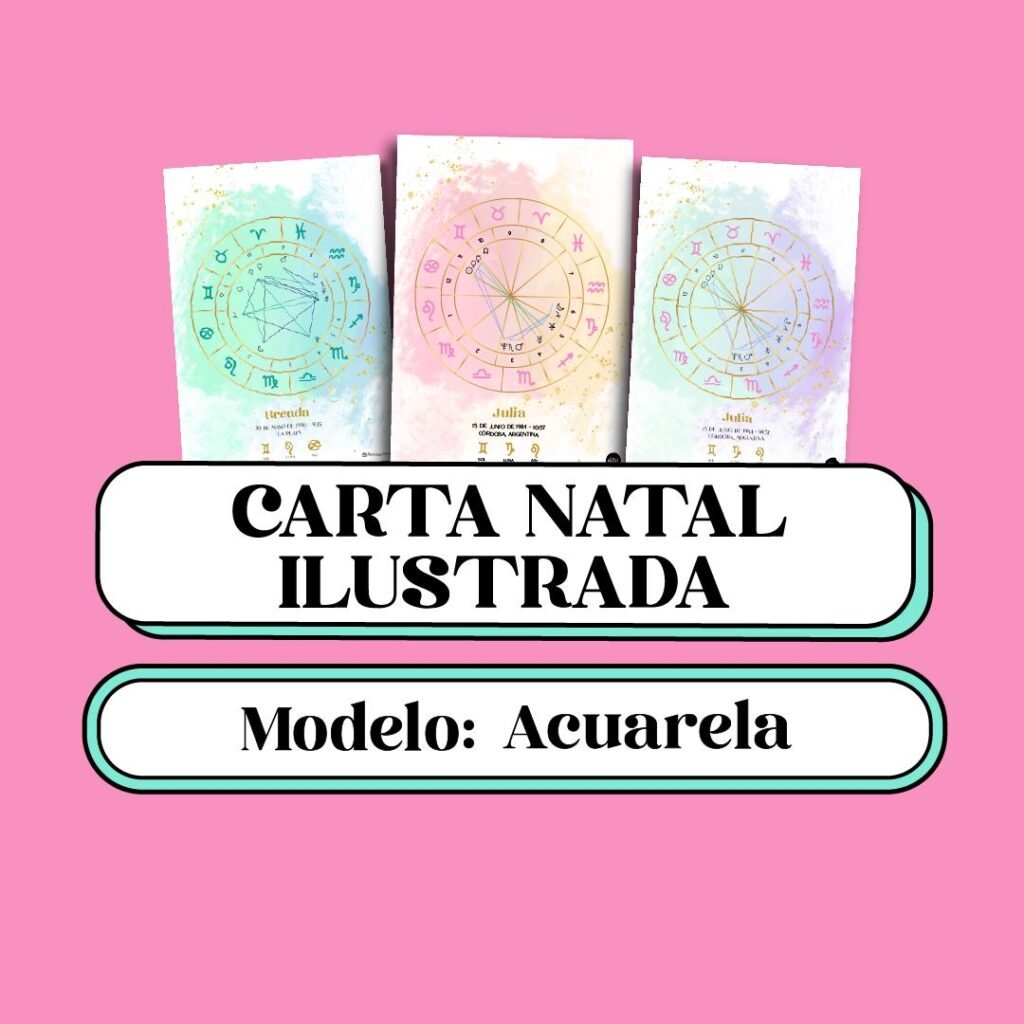 Carta Natal Decorativa – Modelo Acuarela