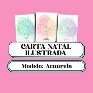 carta natal ilustrada modelo acuarela