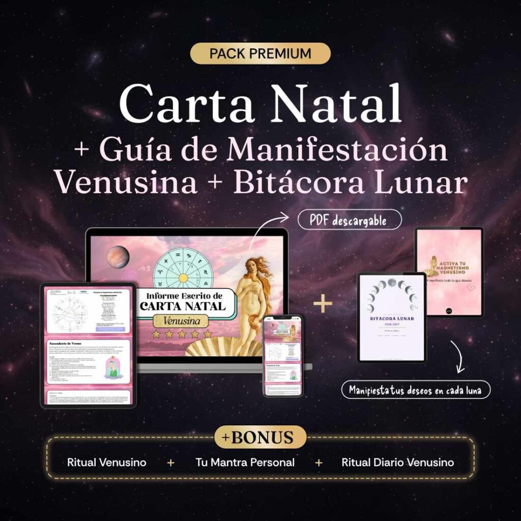 PACK PREMIUM 💎 Carta Natal Venusina Personalizada