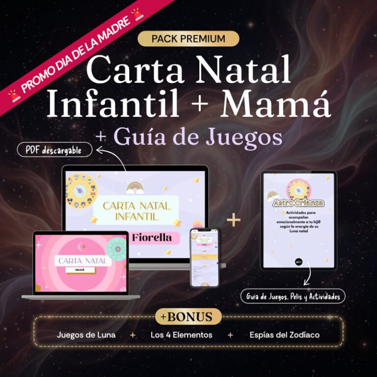 Promo Dia de la Madre- Pack prmeium Carta Natal Mama + Carta Natal Infantil