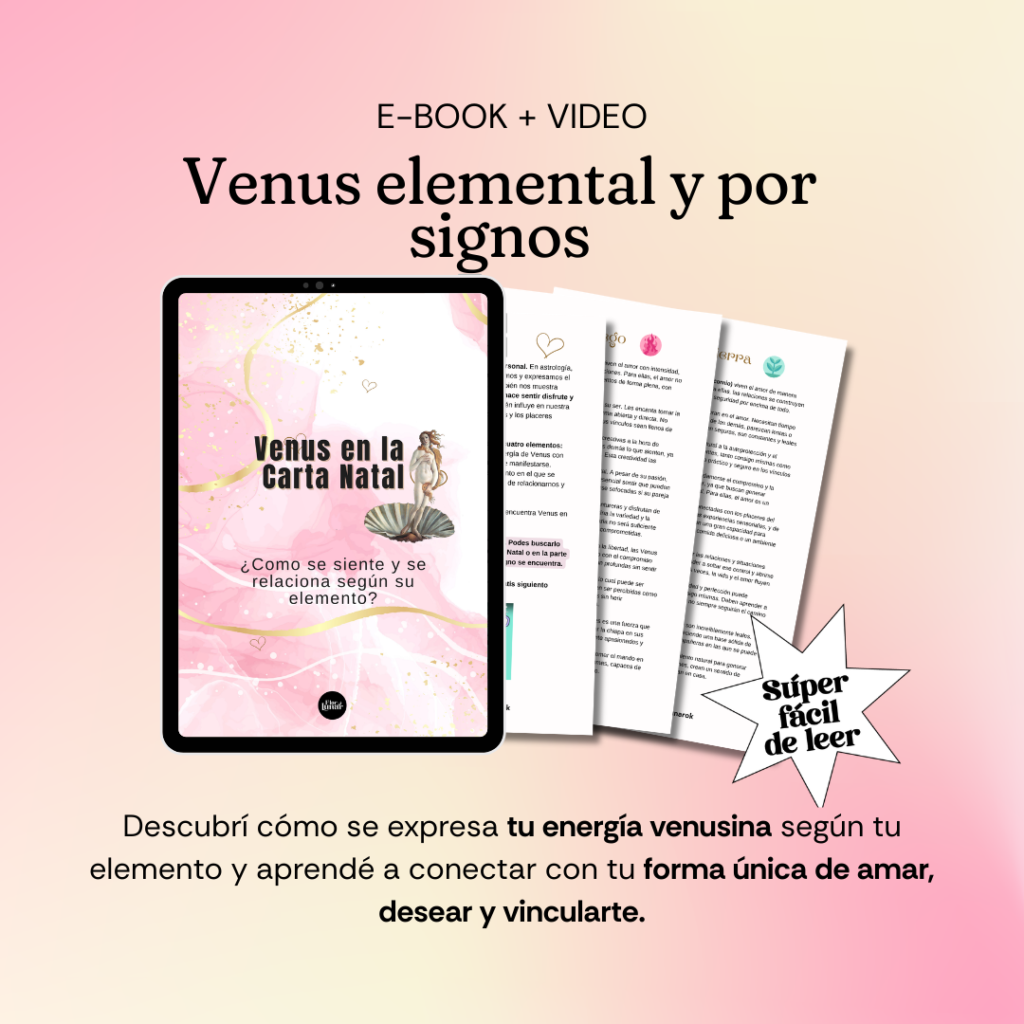 Ebook + Video: Venus en la Carta Natal – Signos y elementos