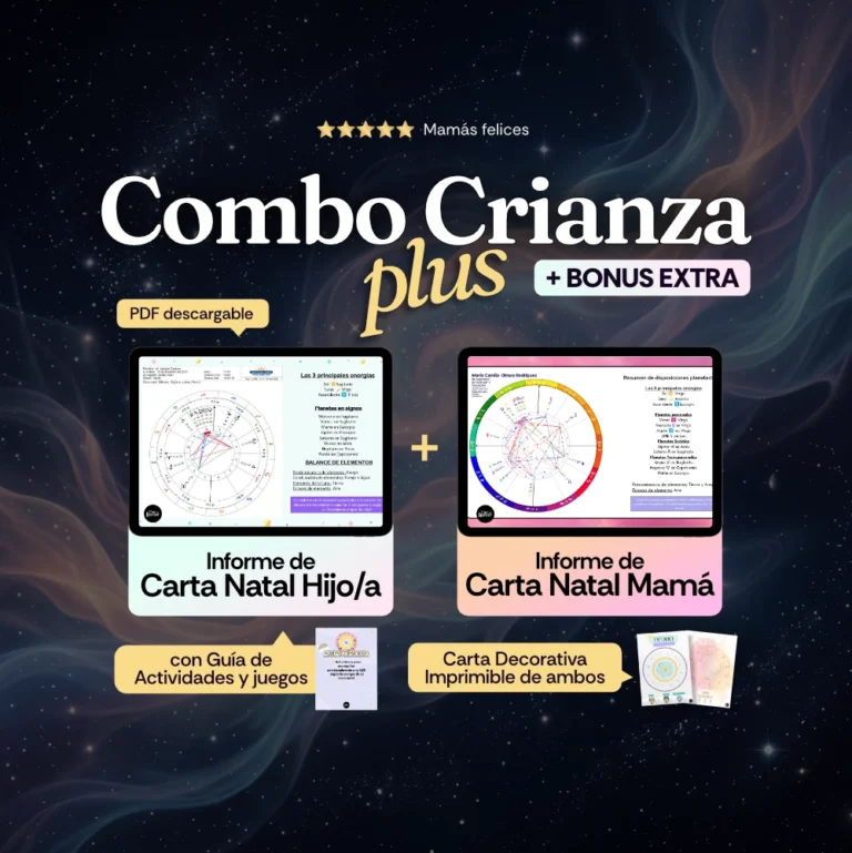 Combo Crianza Plus - Informe de Carta Natal Infantil Hijo/a + Informe de Carta Natal Mamá