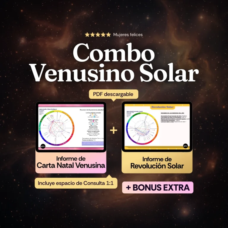 Combo Venusino Solar - Informe de Carta Natal Venusina + Informe de Revolución Solar