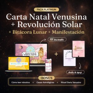 Carta Natal Venusina + Revolucion Solar + Bitacora Lunar + Manifestacion
