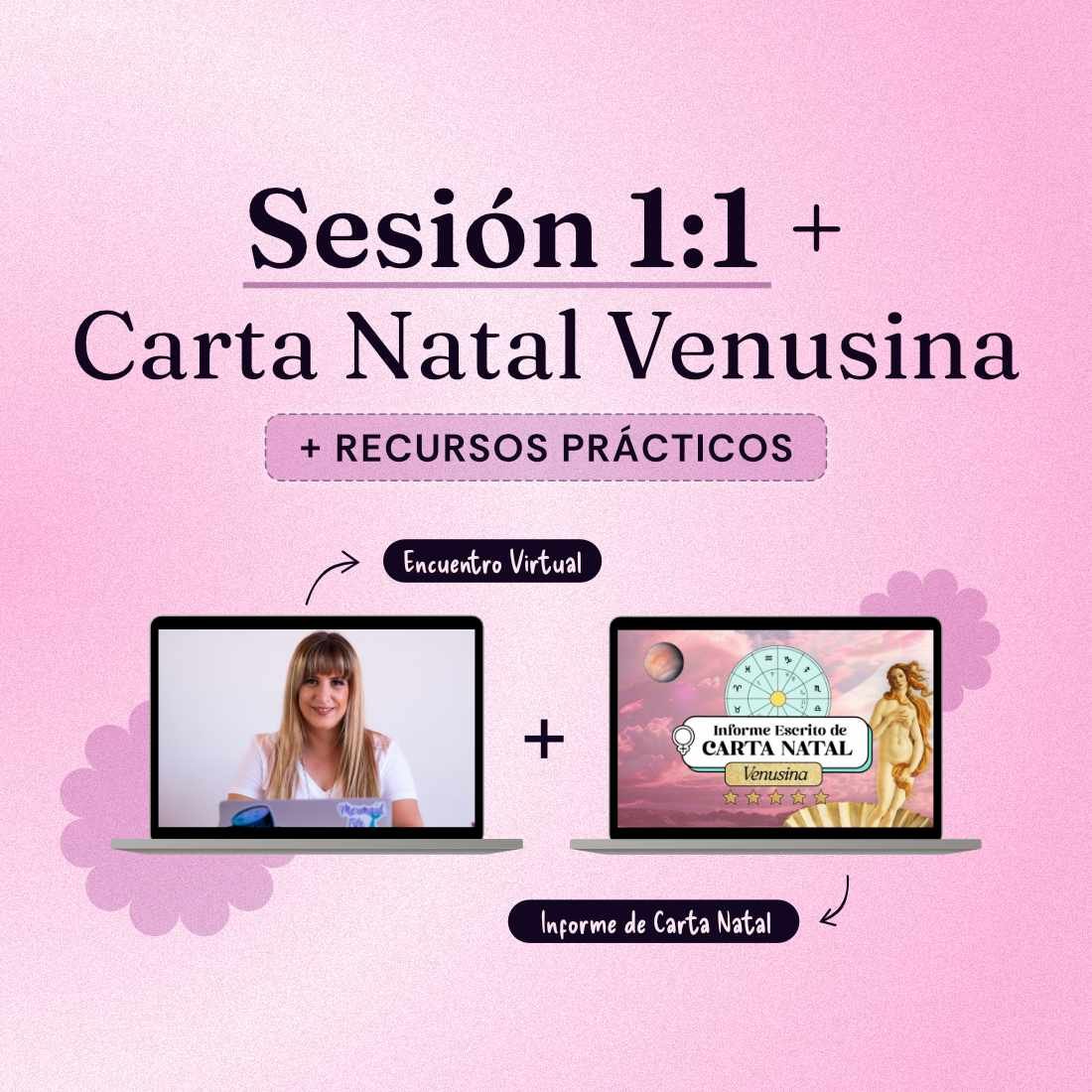 Sesión 1:1 de Carta Natal + Informe Escrito Carta Natal Venusina