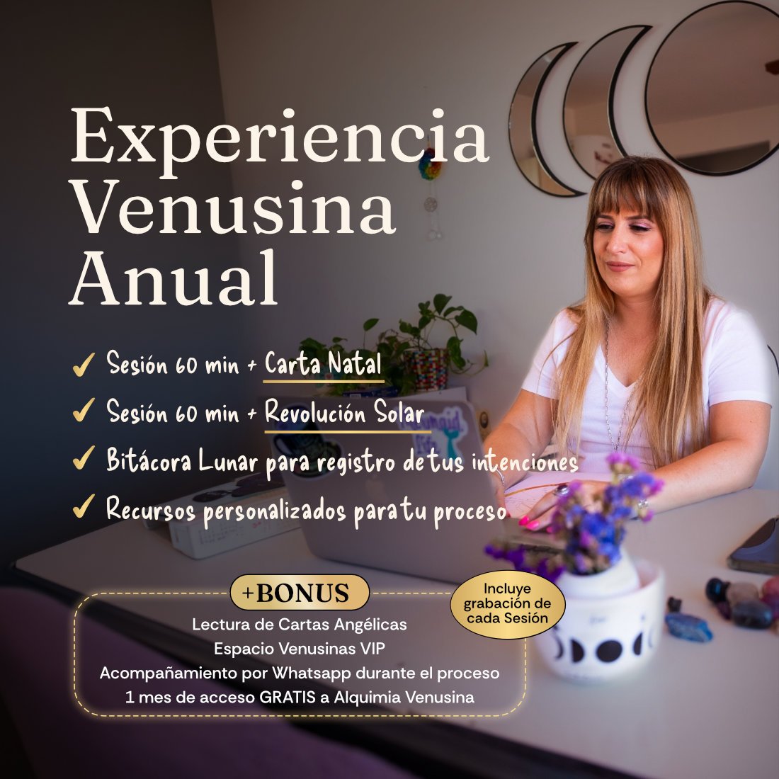 Sesión 1:1 |  Carta Natal Personalizada y Revolución Solar | Experiencia Venusina Anual