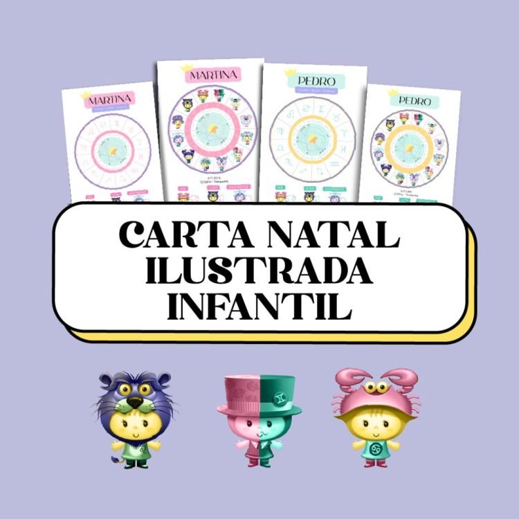 Carta natal ilustrada infantil
