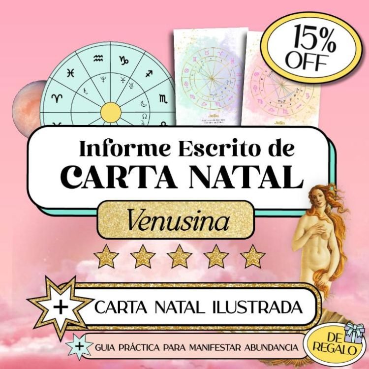 informe escrito de carta natal venusina y carta natal ilustrada